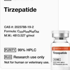 Tirzepatide Peptide 15mg – Metabolic & Weight Management Research Compound (99% HPLC)